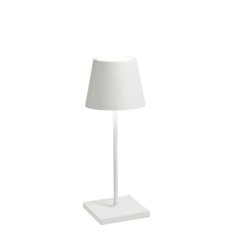 Poldina Mini Lampada da Tavolo Zafferano Bianca Ricaricabile Touch