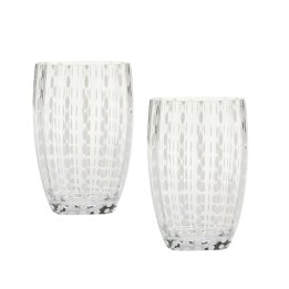 Zafferano Set di 2 tumbler Perle trasparenti da 32 cl