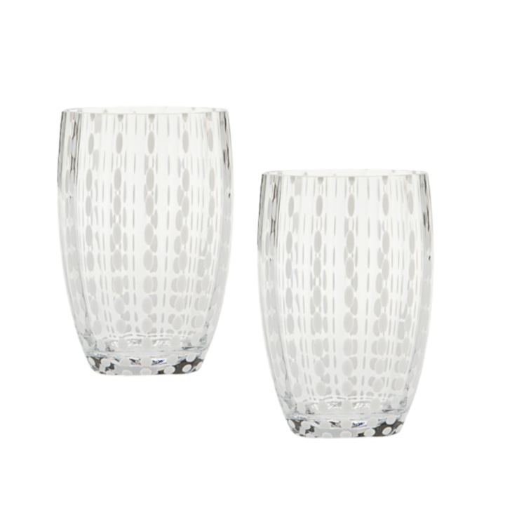 Zafferano Set di 2 tumbler Perle trasparenti da 32 cl