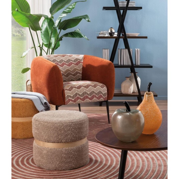 L'Oca Nera Pouf rotondo rosa Ø 40 cm