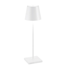 Zafferano Lampada Poldina Pro ricaricabile bianco opaco