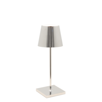Poldina Mini Lampada da Tavolo Zafferano Cromo Lucido...