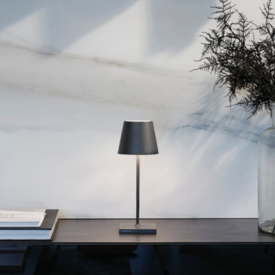 Poldina Mini Lampada da Tavolo Zafferano Cromo Lucido... 2