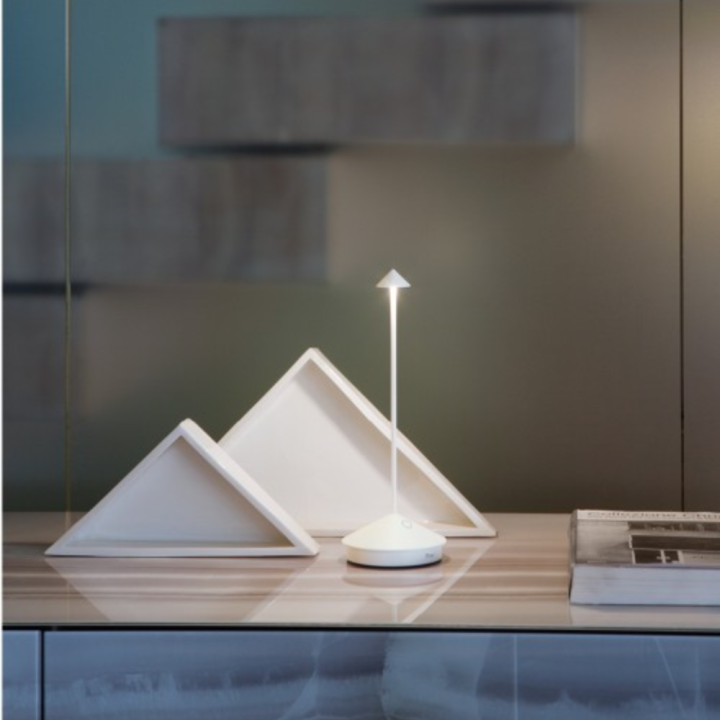 Zafferano Lampada Pina Pro ricaricabile bianco opaco