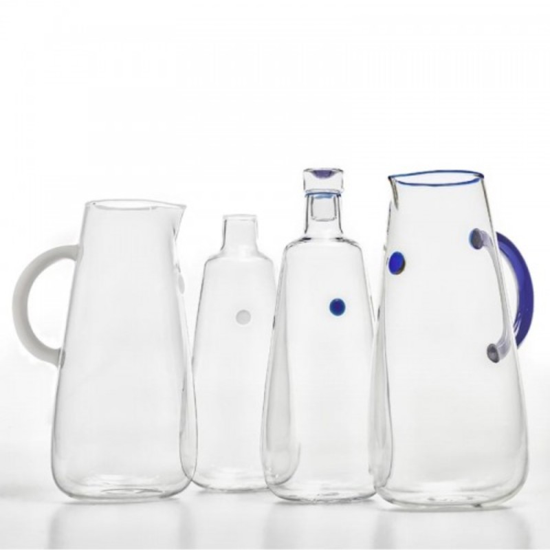 UNICHE CARAFFA BOROSILICATO LOGO BIANCO 