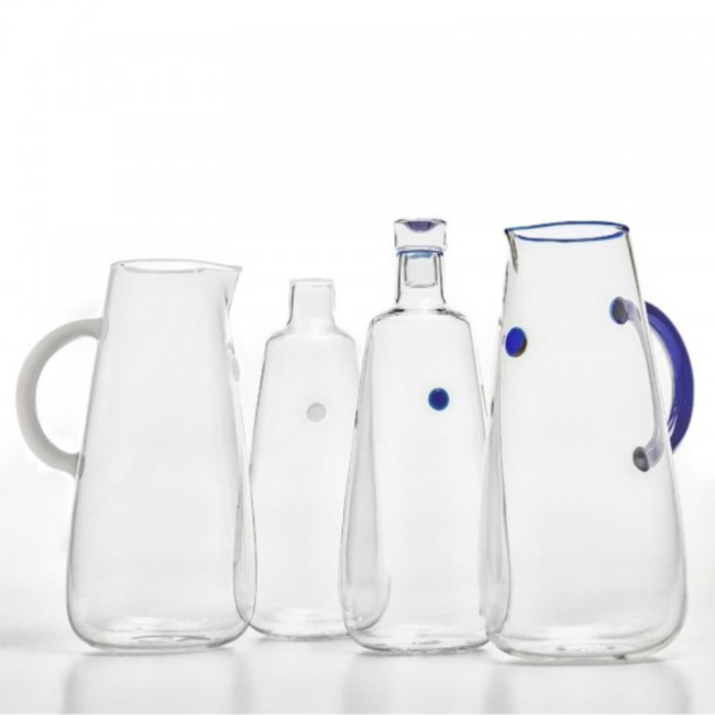 UNICHE CARAFFA BOROSILICATO LOGO BIANCO 