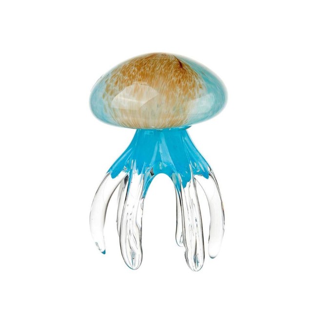 Fermacarte Medusa In Vetro Turchese - Decorazione Per Casa O Ufficio, Effetto Luminescente - Foto 10