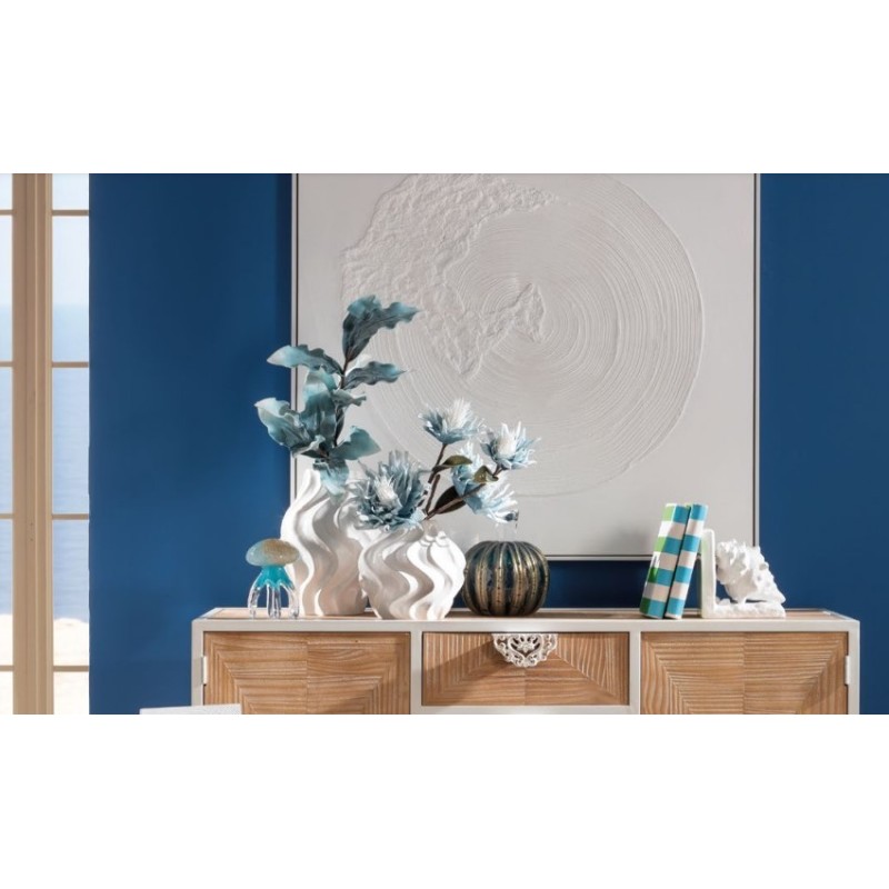 Fermacarte Medusa In Vetro Turchese - Decorazione Per Casa O Ufficio, Effetto Luminescente - Foto 4