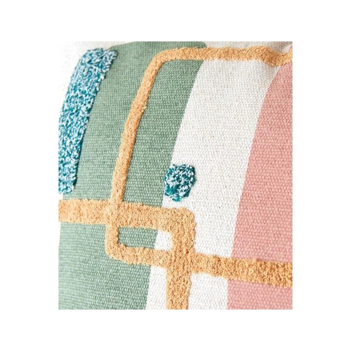 L'Oca Nera Cuscino in cotone con nappe 45 × 45 cm