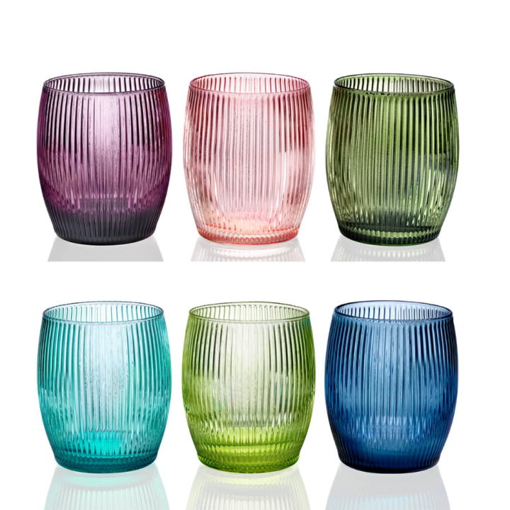 Ivv Set di 6 bicchieri Gluglu colori assortiti da 30 cl