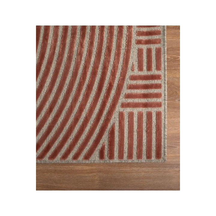 L'Oca Nera Tappeto lana e viscosa a rilievo 160 × 230 cm
