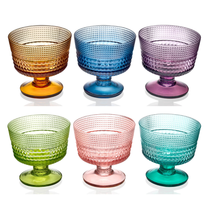 Ivv Set di 6 coppette con piede Speedy colorate da 360 ml