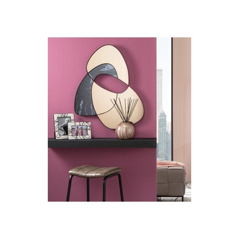 Specchiera Decorativa Urban in Metallo Nero –...