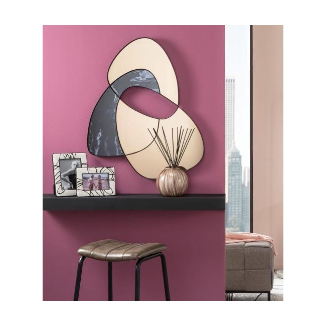 Specchiera Decorativa Urban in Metallo Nero –...