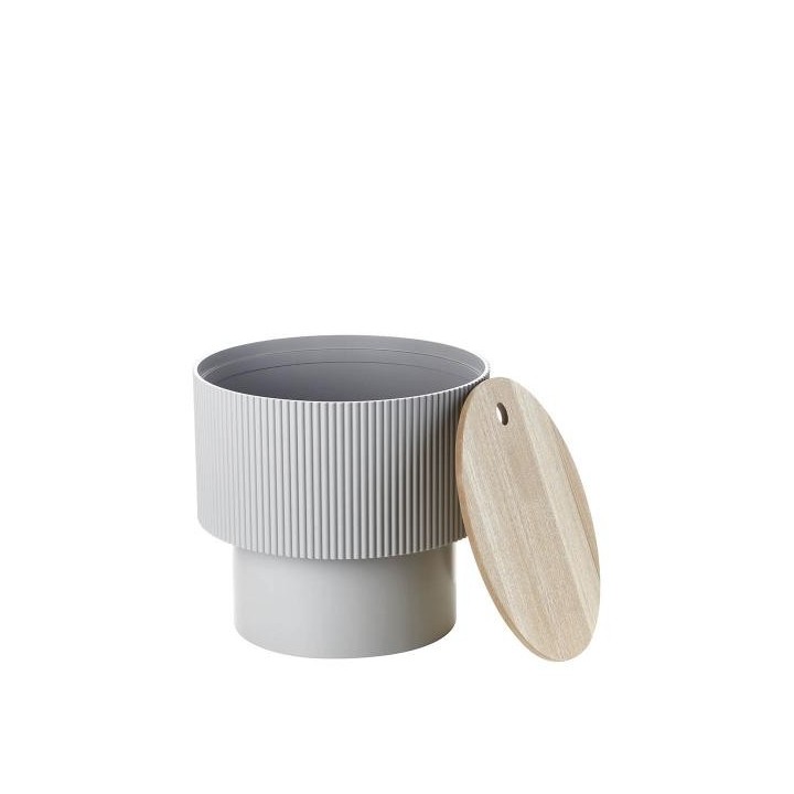 L'Oca Nera Tavolino contenitore grigio Ø 38,5 cm