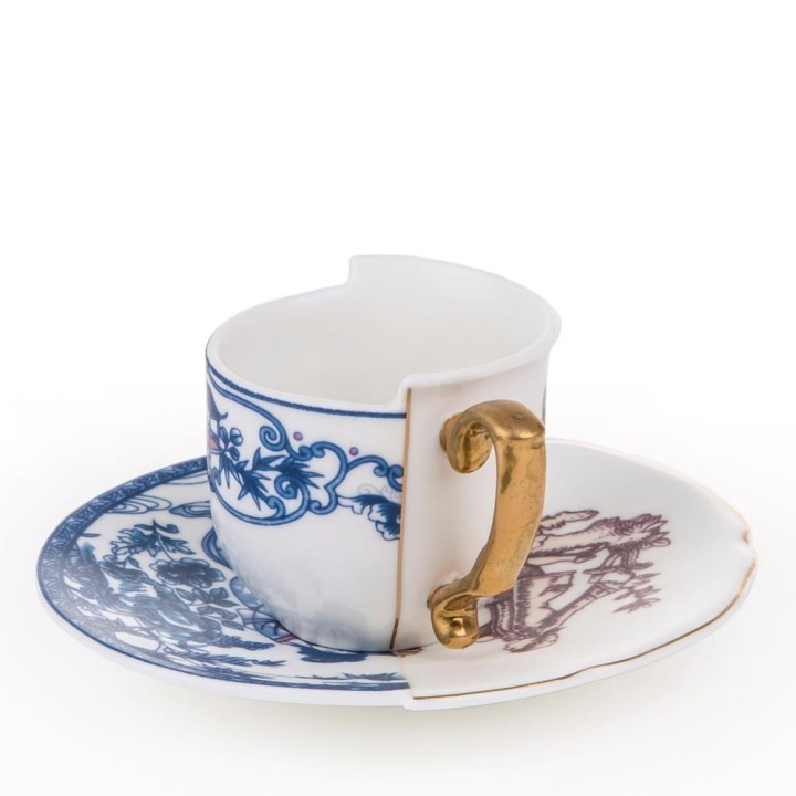 Seletti Tazzina da caffè Hybrid Eufemia con piattino