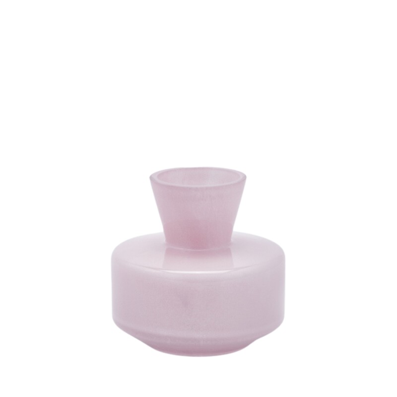 Vaso Rotondo con Collo H15 Pale Pink EDG – Vetro Soffiato Made in Italy