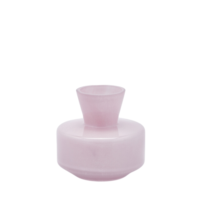 VASO ROT. C/COLLO H15 PALE PINK