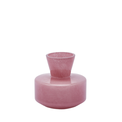Vaso con Collo Rosa Antico in Vetro Soffiato H15 cm – EDG...