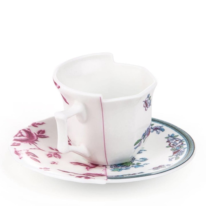 Seletti Tazzina da caffè Hybrid Leonia con piattino