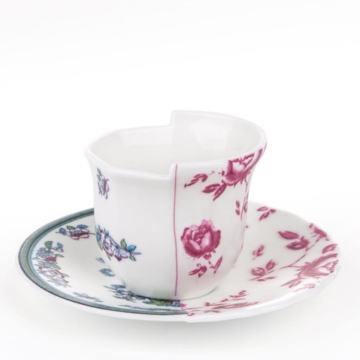 Seletti Tazzina da caffè Hybrid Leonia con piattino