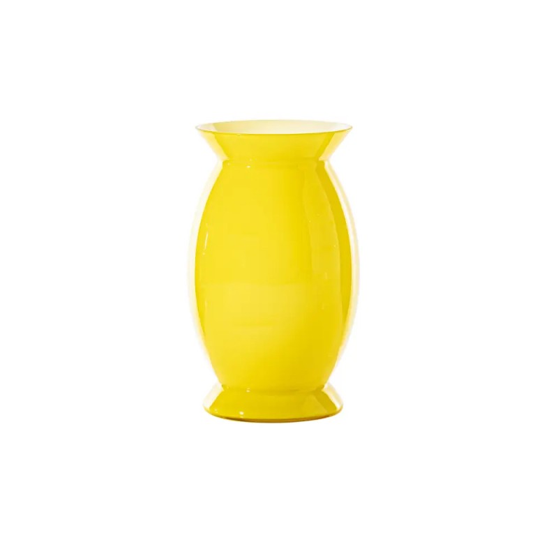 Vaso Idalion Venini Ginkgo Biloba Lattimo – Design Mendini in Vetro di Murano