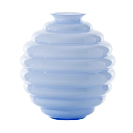 Venini Vaso Deco iceberg con interno lattimo alto 24,5 cm