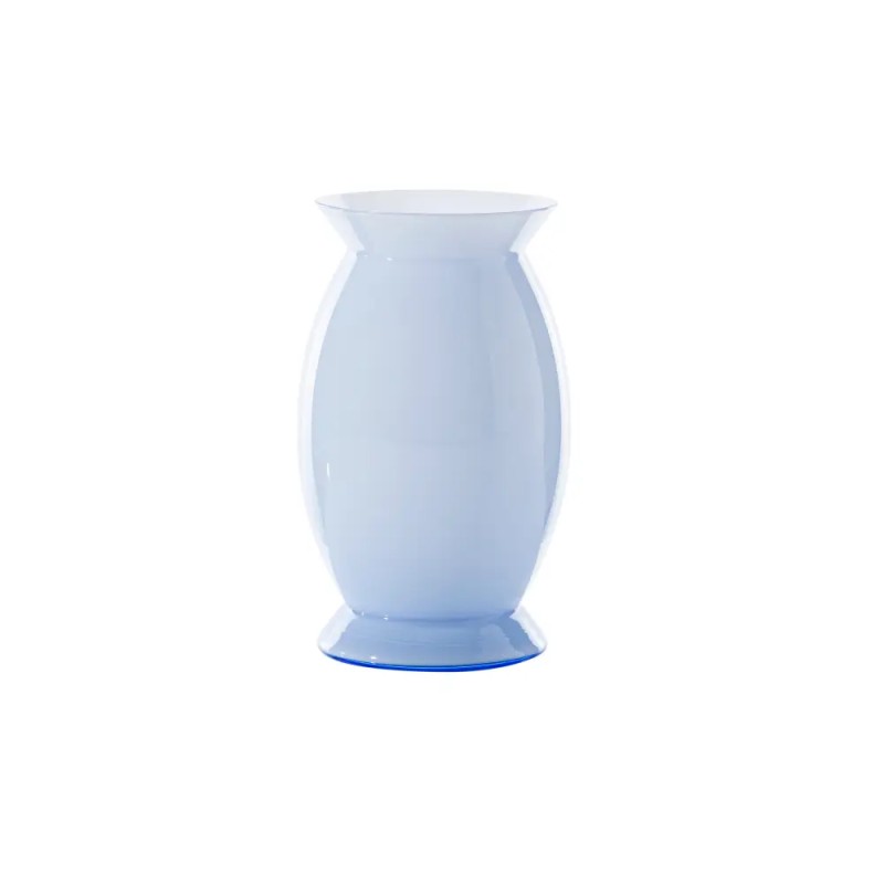Vaso Idalion in Vetro di Murano Soffiato a Mano Iceberg e Lattimo - Venini (Design Alessandro Mendini)