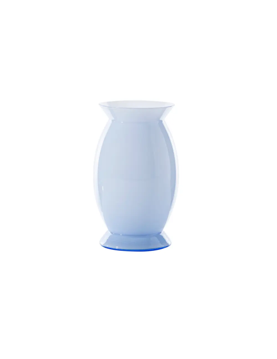 Vaso Idalion in Vetro di Murano Soffiato a Mano Iceberg e Lattimo - Venini (Design Alessandro Mendini)