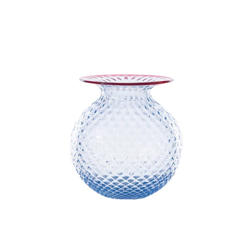 Vaso Balloton Fiori Color Iceberg in Vetro di Murano Soffiato - Venini