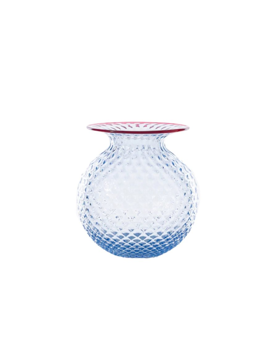 Vaso Balloton Fiori Color Iceberg in Vetro di Murano Soffiato - Venini