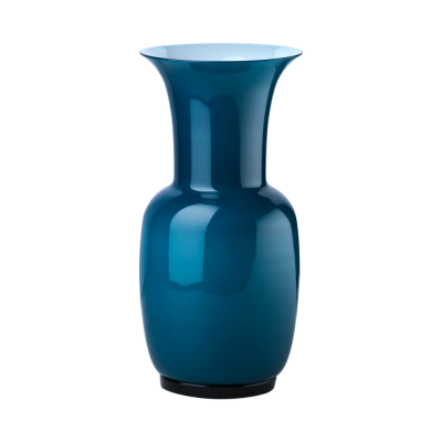 Venini - Vaso Opalino Orizzonte H 36 cm in Vetro Soffiato...