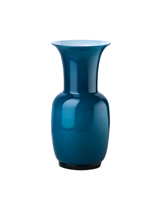 Venini - Vaso Opalino Orizzonte H 36 cm in Vetro Soffiato Incamiciato di Murano (Cod. 706.22)