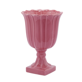 EDG Enzo De Gasperi Vaso Tulip coppa rosa antico alto 41 cm