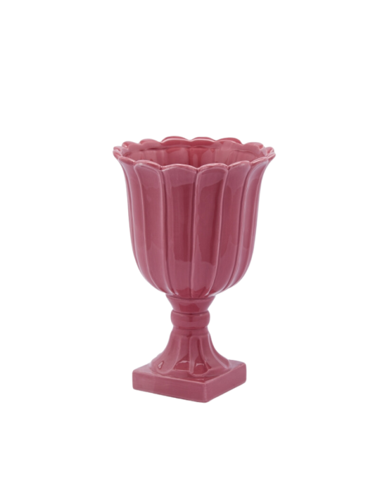 VASO TULIP COPPA CON PIEDE H35