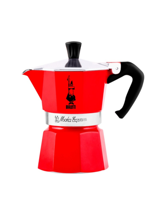 Bialetti Moka Express 3 Tazze Rossa – Espresso Iconico Made in Italy