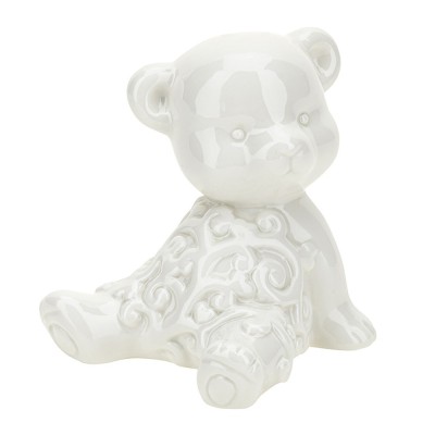 ORSETTO PORCELLANA BIANCA 12CM LOVE