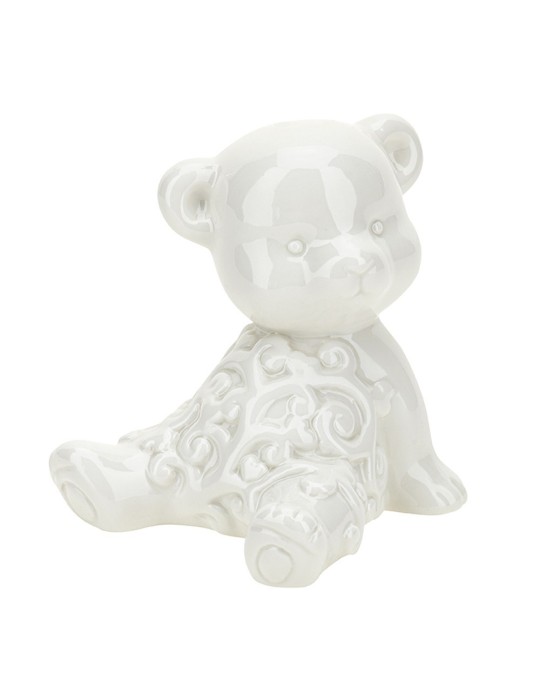 ORSETTO PORCELLANA BIANCA 12CM LOVE