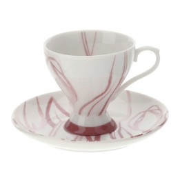 Hervit Creations 2 tazzine da caffè Tulip rosa 9 × 7 cm