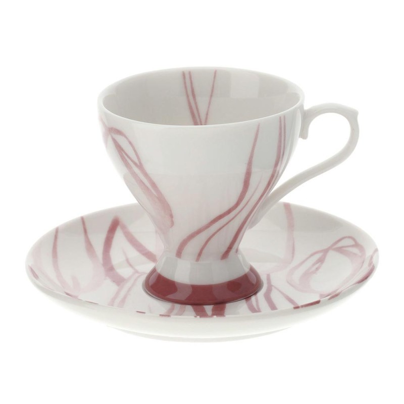 BOX 2 TAZZINE CAFFE' TULIP ROSA M9X7CM