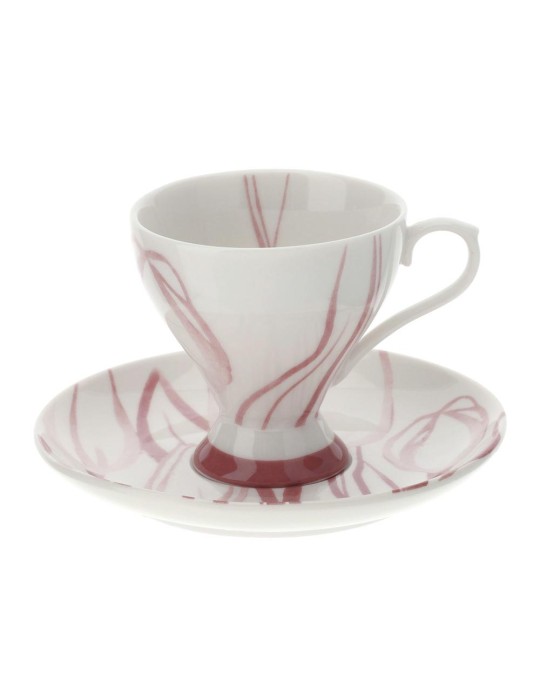 BOX 2 TAZZINE CAFFE' TULIP ROSA M9X7CM