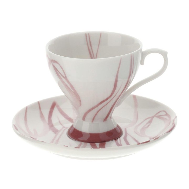 Hervit Creations 2 tazzine da caffè Tulip rosa 9 × 7 cm