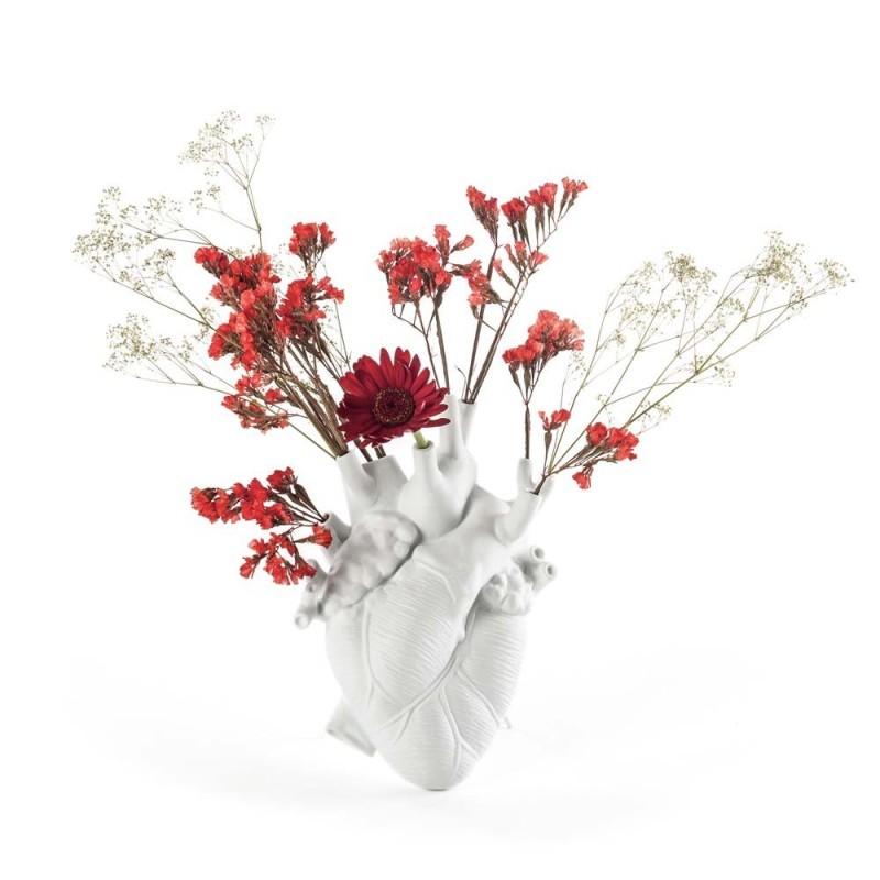VASO IN PORCELLANA "LOVE IN BLOOM" Cm.16,5x9 h.25