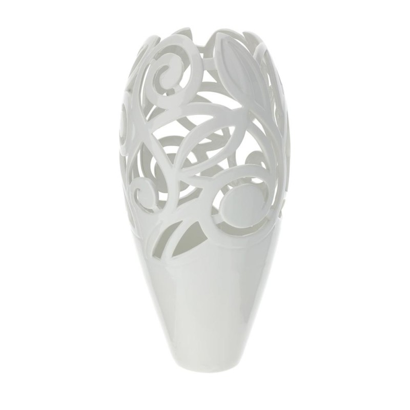 VASO PORC. TRAFORATO BIANCO 23.5X48CM