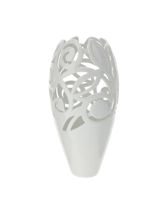 VASO PORC. TRAFORATO BIANCO 23.5X48CM
