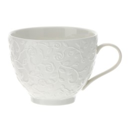 Hervit Tazza da colazione in porcellana bianca 12 × 9 cm