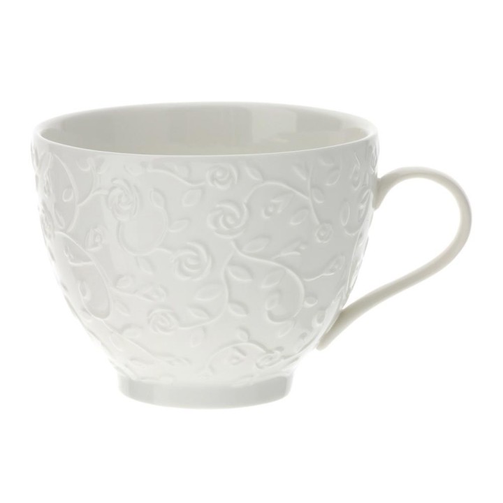 Hervit Tazza da colazione in porcellana bianca 12 × 9 cm