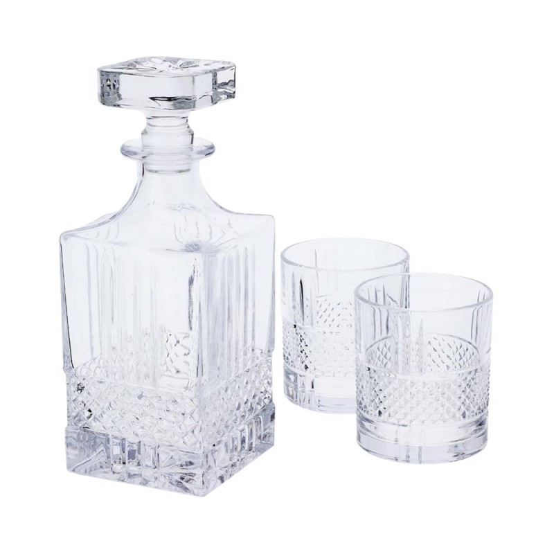 Set da Degustazione Brandy e Liquore "Dallas" con Decanter e 2 Bicchieri – Hervit Creations