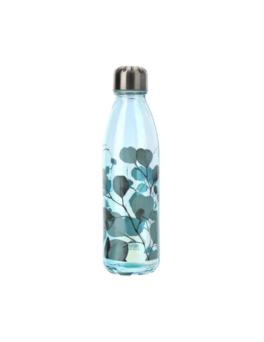 Bottiglia Termica in Vetro Cangiante Blu "Botanic" con Tappo a Vite in Acciaio (650 ml) – Hervit Creations