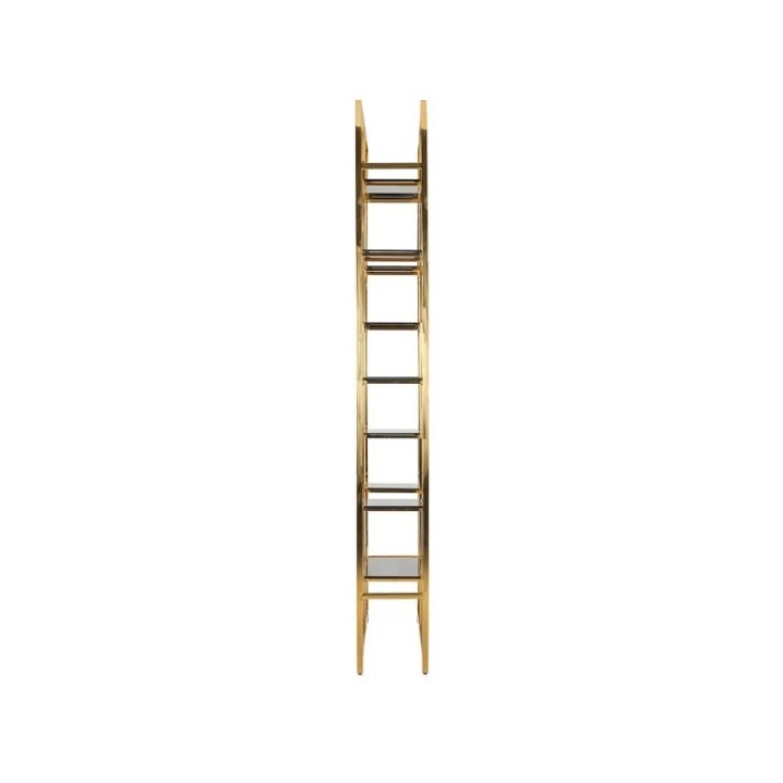 Richmond Scaffale Magnus oro e vetro nero 108 × 30 cm